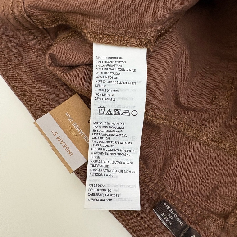 Prana Tess Shorts 5” Brown New with Tags Size 10 - Picture 4 of 9